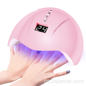 Lámpara de uñas LED de color rosa confiable